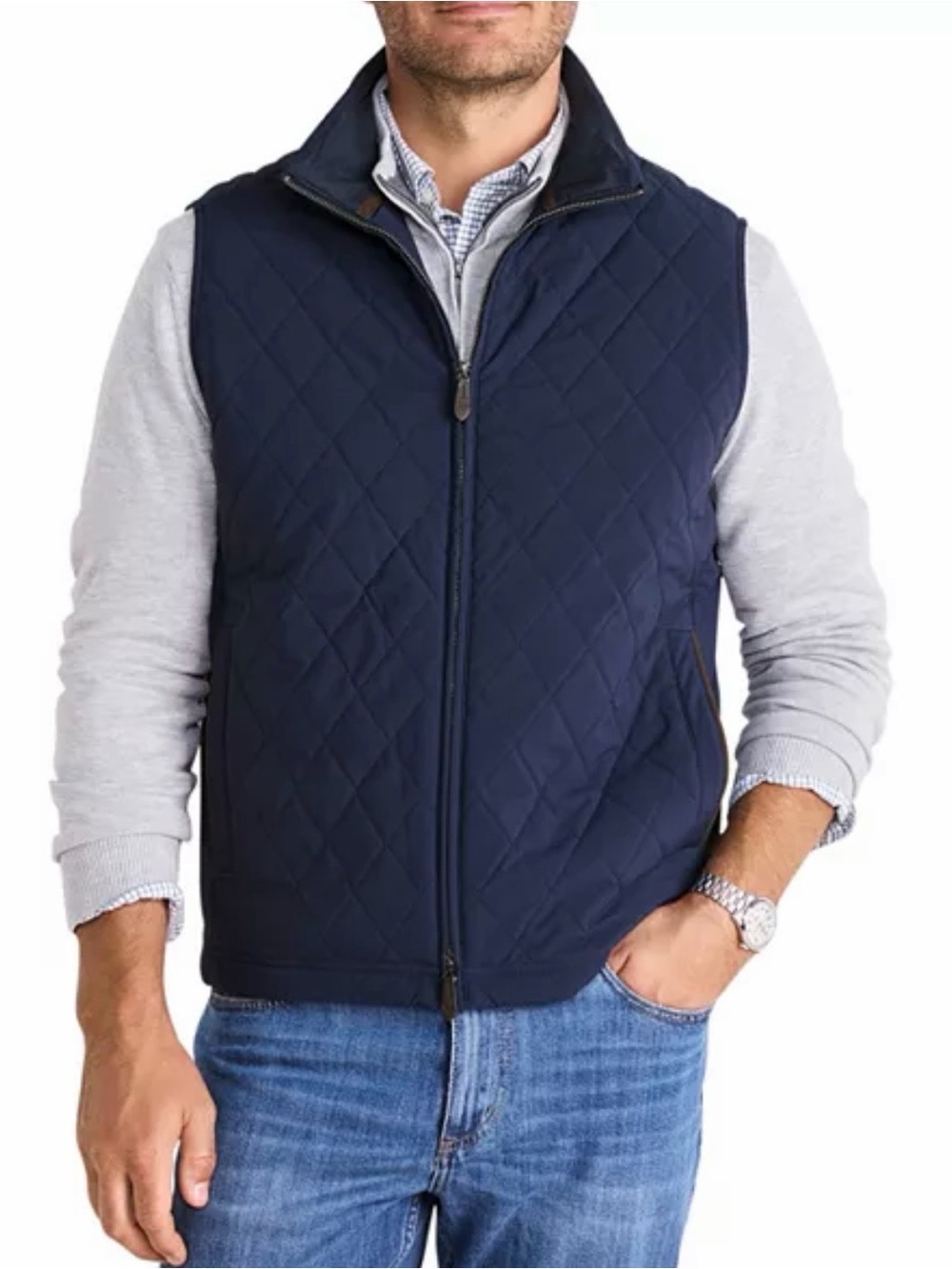 VINEYARD VINES Navy Vest Dorset Quilted Jacket Nautical Blue Men’s Size XL NWT